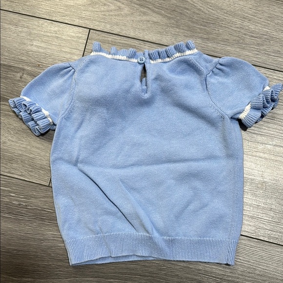 Blue Kids Top with Flower Accent - Picture 3 of 3